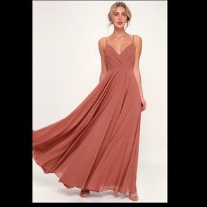Lulus dusty rose bridesmaids dress xs